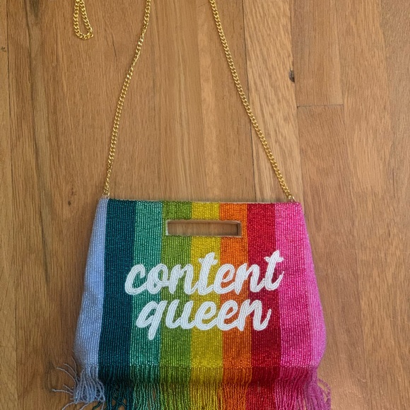 Multicolor fringe beaded bag - Content Queen - Picture 2 of 7